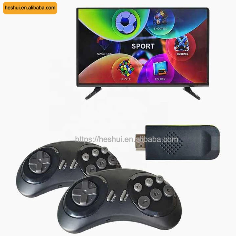 SG800 16Bit 4K HD Mini Game Stick Retro Video Game Console built in 688 Classic games Wireless Controller  for Sega