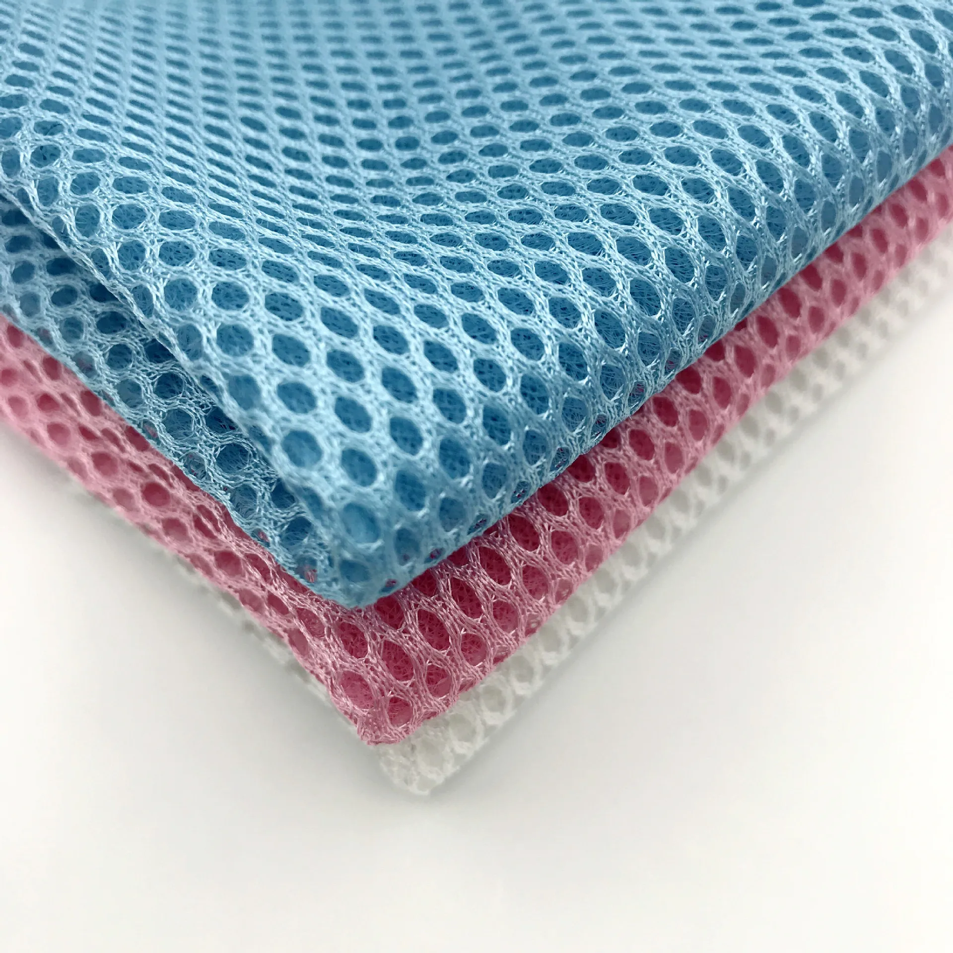 Comercio al por mayor de alta calidad 100% poliester 3d aire malla sandwich de malla de tela