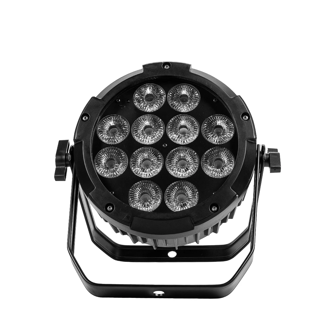 Горячая Распродажа перезаряжаемая Беспроводная батарея DMX 6 в 1 RGBWAUV 12*18 Вт светодиодный плоский светильник IP65 с ИК-управлением