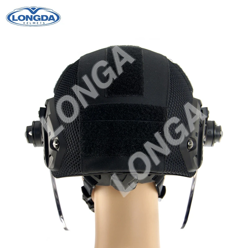 Tactical military security protective ballistic helmet with visor