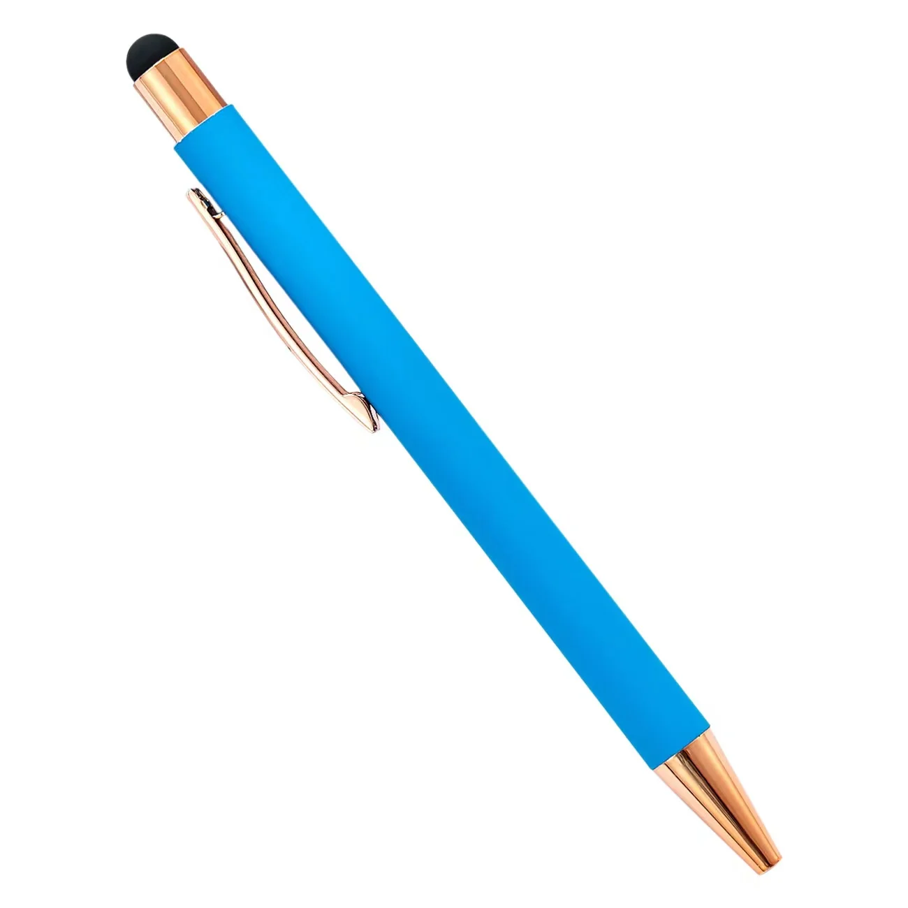 Color press rubber spray advertising pen spot wholesale laser engraving capacitive ball point pen aluminum rod touch scr