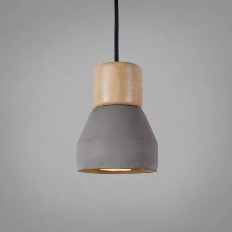 China Modern Design Hanging Cement Lights Decorative Ceiling Light Cement Pendant Lamps with Wooden Base