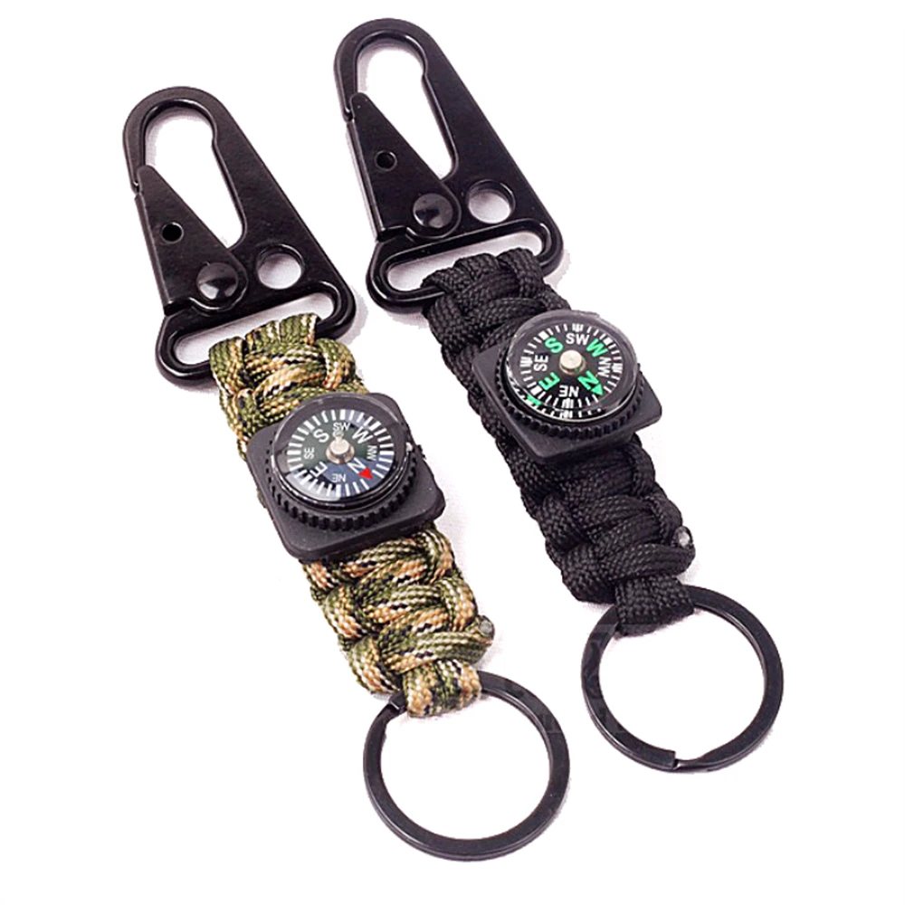 
Outdoor Survival Accessories With Compass Survival Whistle Buckle Fire Starter 