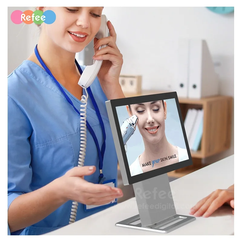 Refee вращающийся Android LCD настольный сенсорный экран Kios Table Top рекламный проигрыватель меню цифровой дисплей