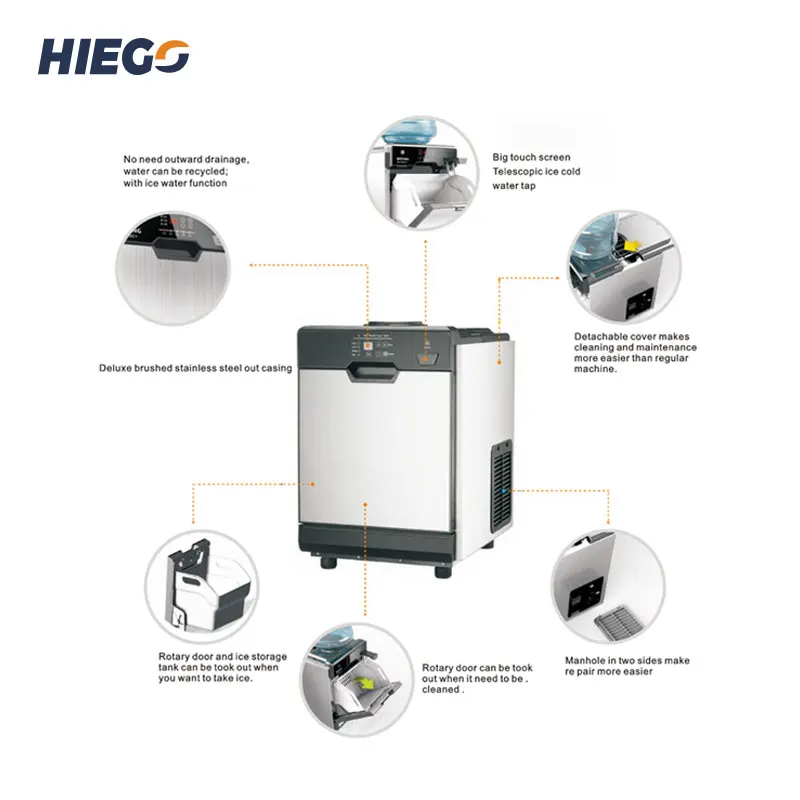 45KG/24 hour commercial portable air cooler desktop countertop ice maker machine for home use