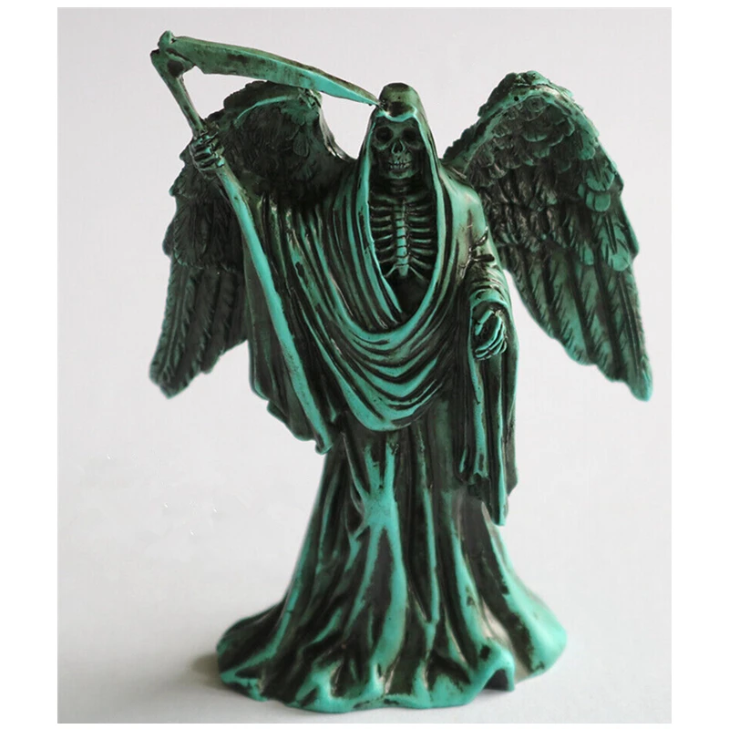 Skeleton Angel Grim Graveyard  Geek Gear Wizardry black shadow figurine angel statue resin death angel reaper figure