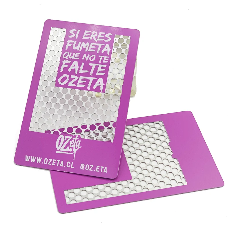 Custom logo Credit Card Size Herb Grate Card Metal Business Cards Crush Herbs
