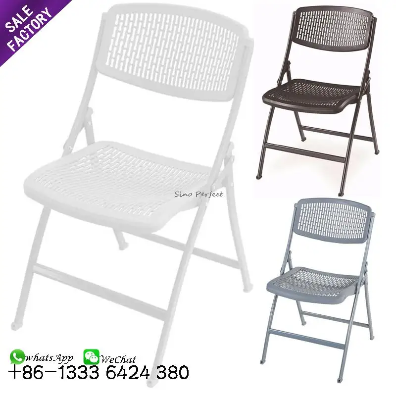 Sinoperfect Wedding Furniture Foldable Plastic Banquet Party Events White Plastic Resin Outdoor Folding Chairs