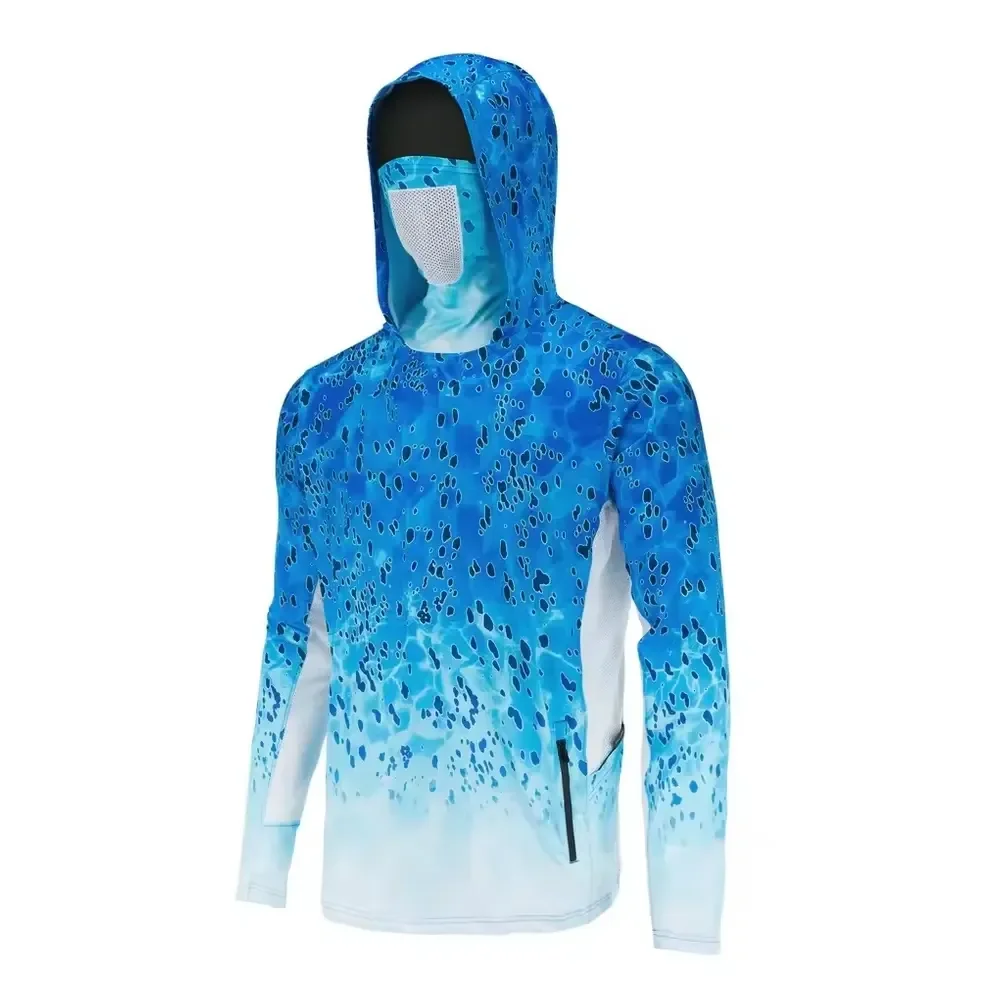 High Quality Lightweight Fishing Shirts Custom Logo Uv Protection Sport Wear Quick Drying Upf50+ Long Sleeve Fishing Hoodie