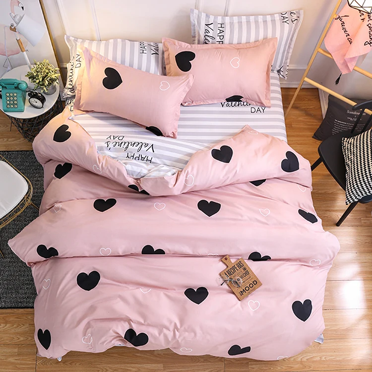 Factory Direct Wholesale Bedding Set 100% Cotton Duvet Cover Bedsheet Set Adult Woven 40 Customization Modern Solid Printed