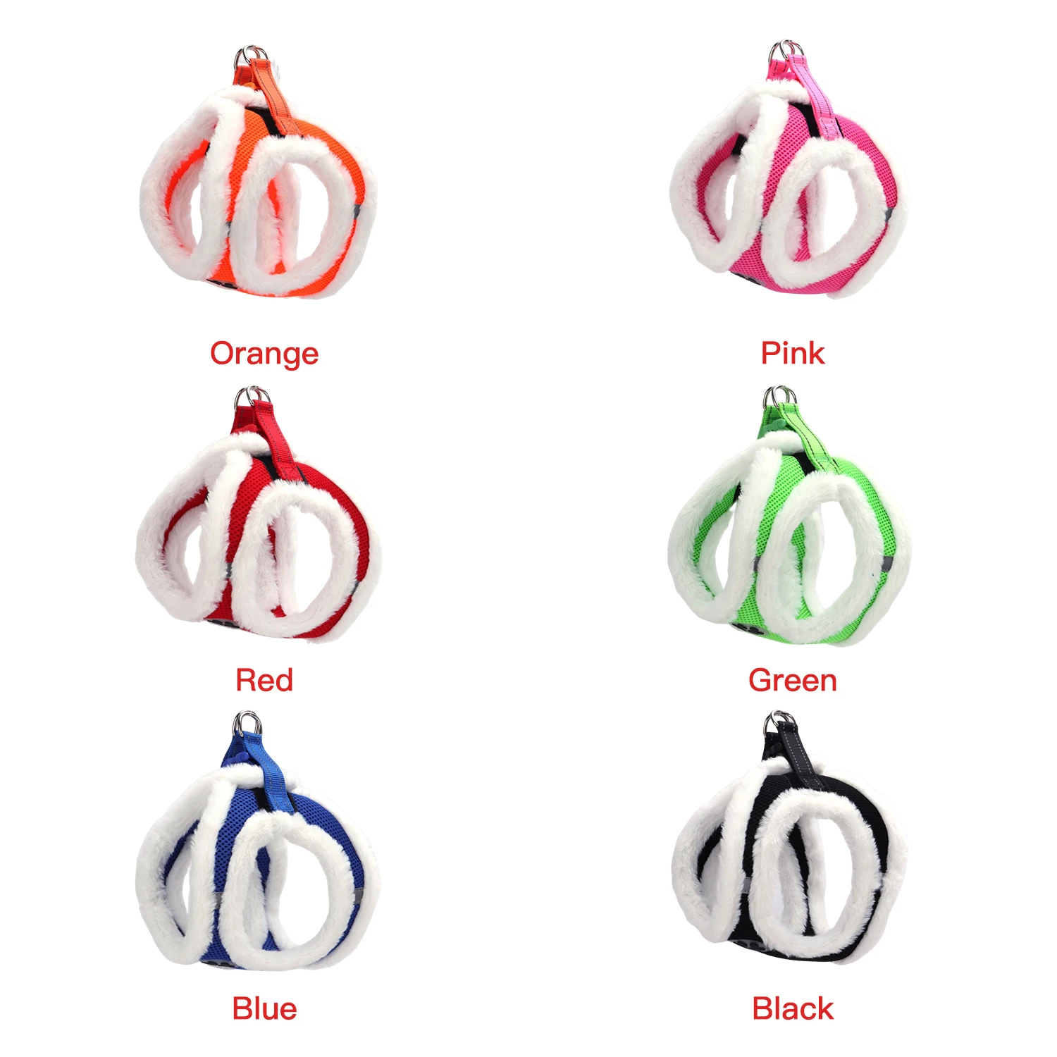 Step In Adjustable Reflective  Fleece Lined  Winter Airmesh Small Medium Large Christmas Holiday  Dog Puppy  Harness