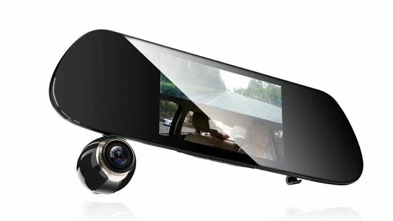 2021 Amazon Hot 5 inch 3 Lens Car DVR Rearview Mirror Dash Cam Camera Back Driving Recorder Car Black Box