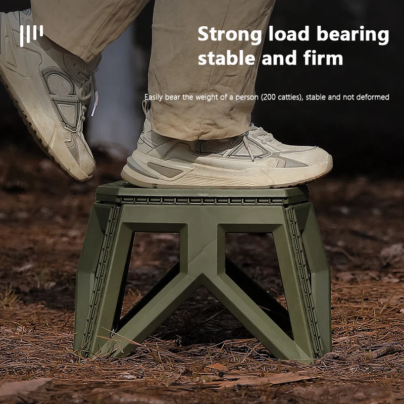 Hot Selling Outdoor Portable Safety Lightweight Foldable Non-slip Sitting Plastic Folding Step Stools