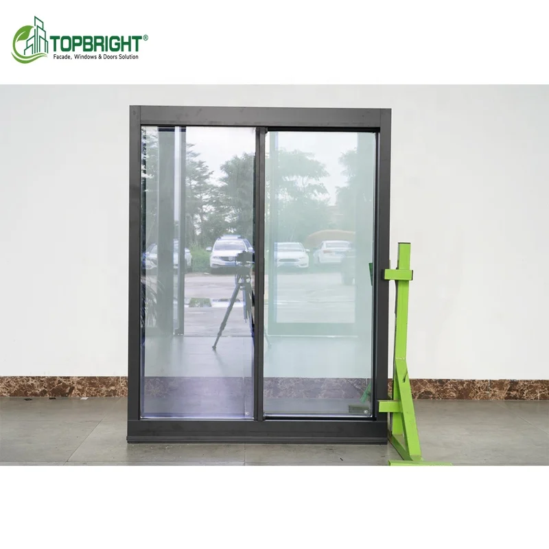 Topbright horizontal narrow serie glass window hurricane impact sliding aluminum windows designs