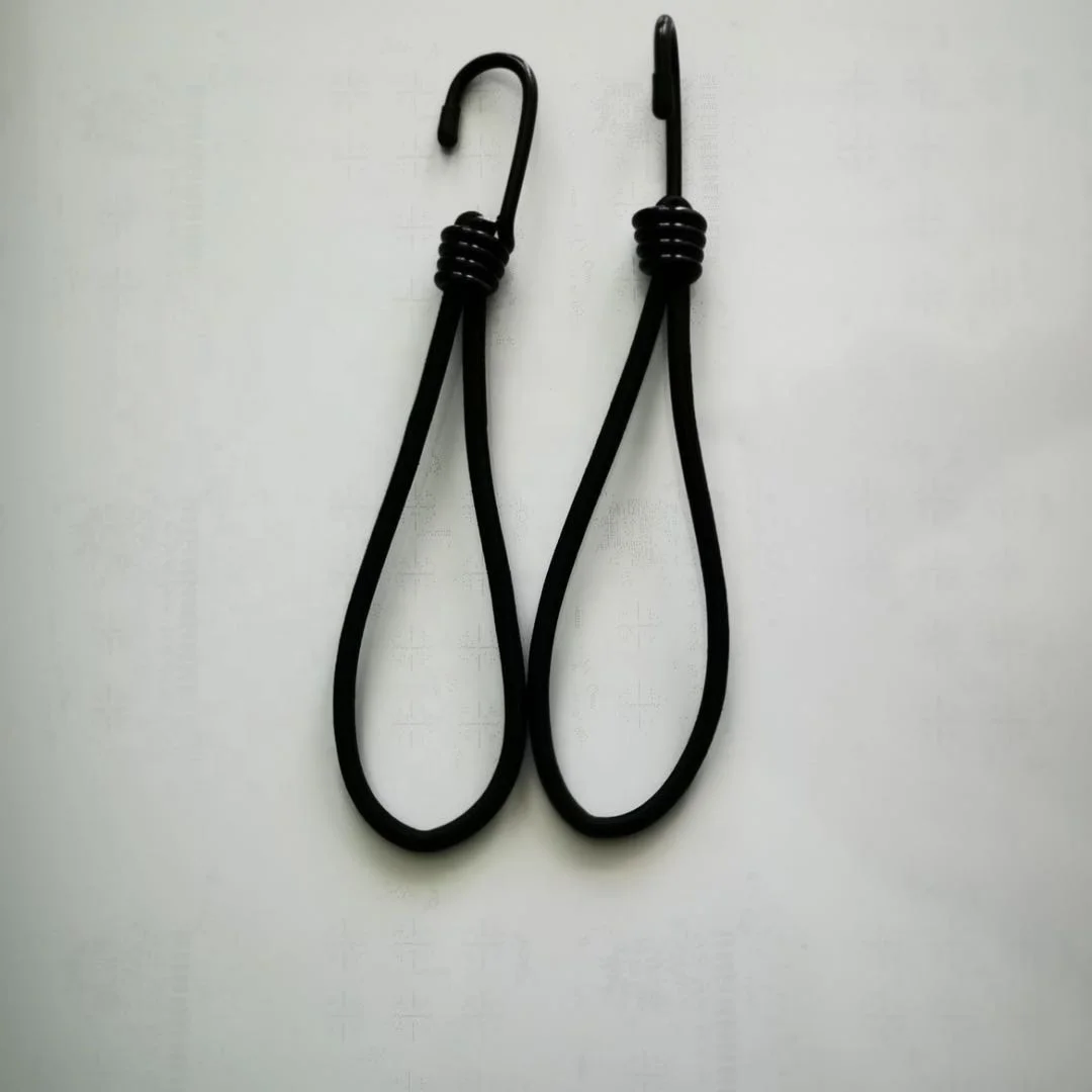 Rubber Stretchy Bungee Cords with Steel Hooks for Tarp Covers Bungee Cord