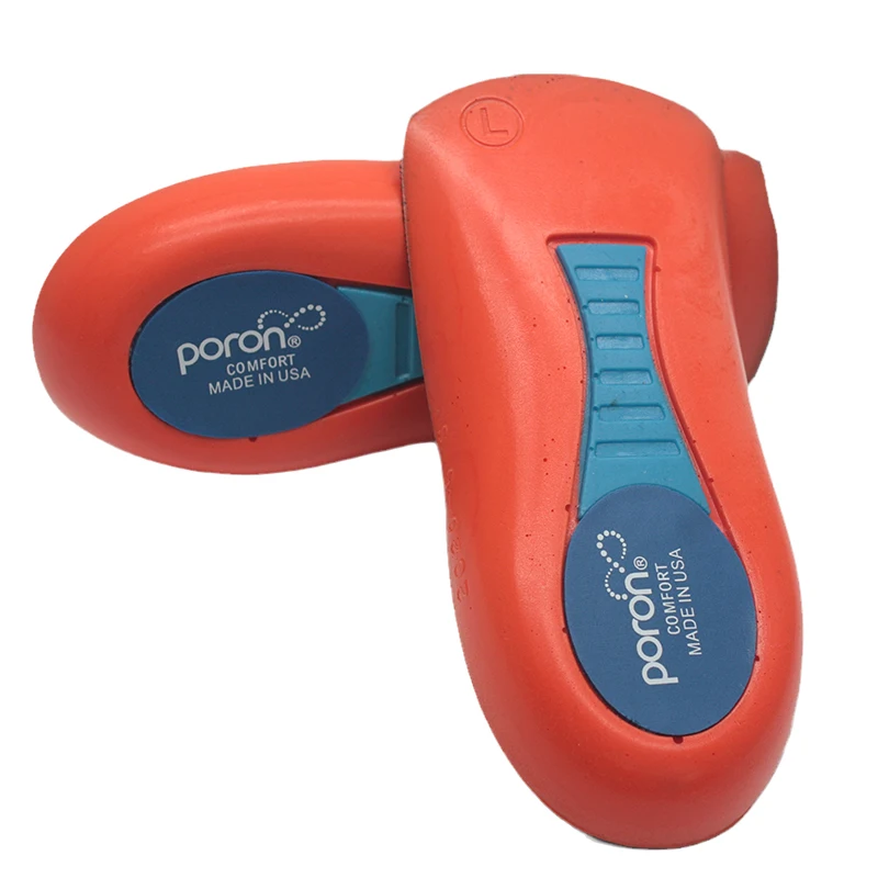 PORON comfortable sweat-absorbing arch 3/4 running sports shock-absorbing heel insole
