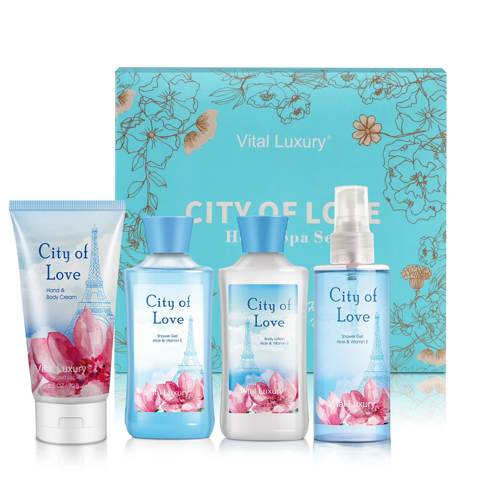 Wholesales Eco-friendly Luxury Bath set Body Gift Set for home spa and Body Care products