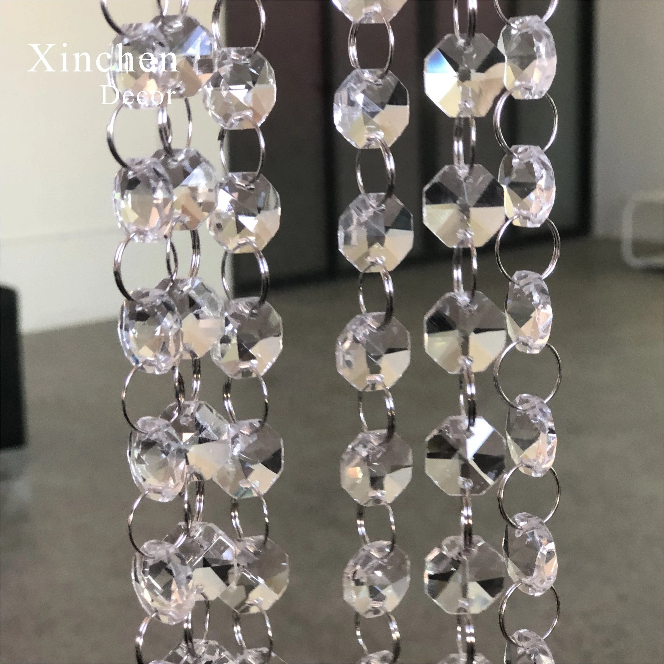 
Wholesale Colorful K9 Crystal Octagon Beads String For Wedding Hotel Gorgeous Decoration 