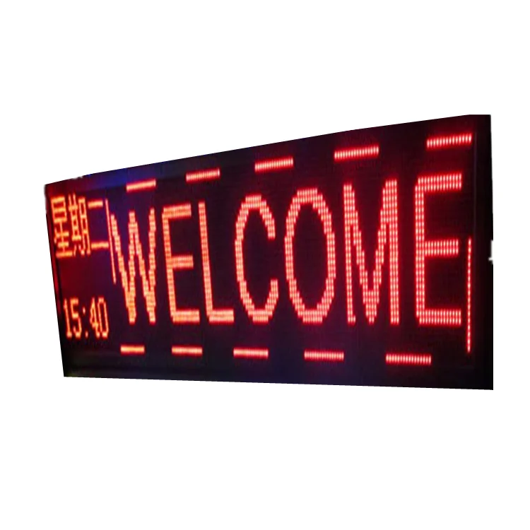 Custom indoor lighting p10 led monochrome programmable WIFI display screen