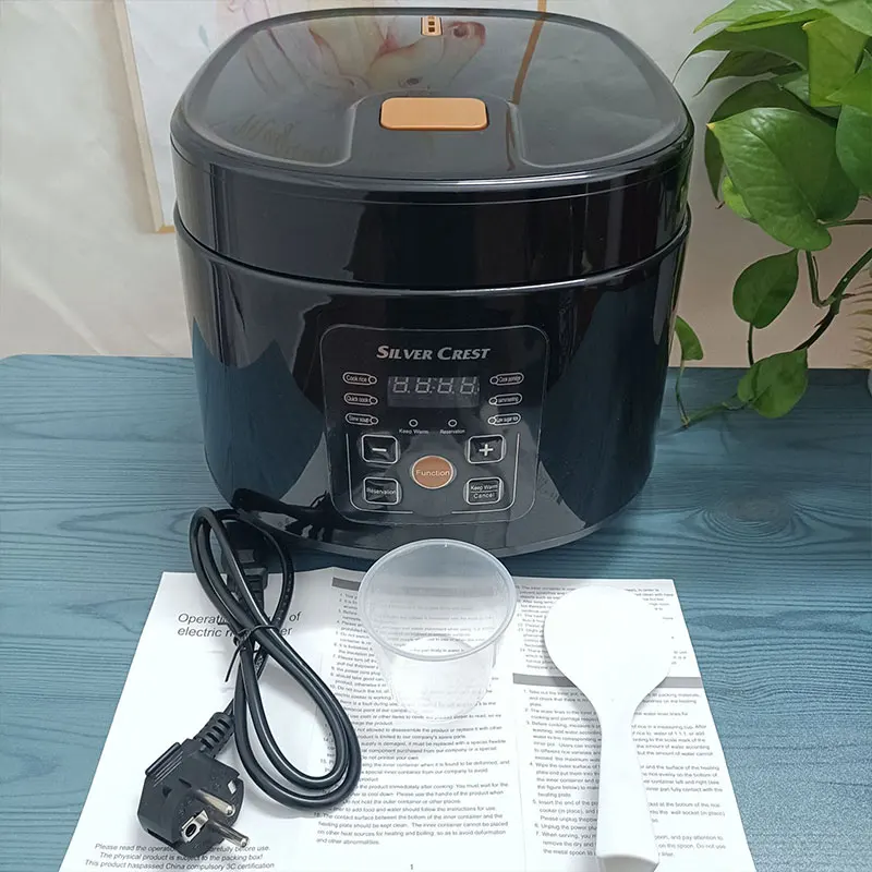 Серебряный крест 5L TK-108 автоматический интеллектуальный цифровой сенсорный экран с ЖК-дисплеем мульти антипригарное покрытие домашний электрический рисоварка