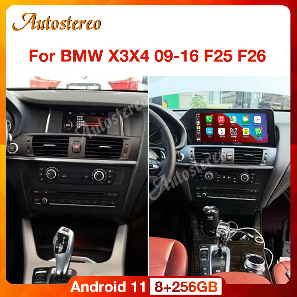 4G Android Sharp Gen 2022 For BMW X3 F25 X4 F26 2013-2017 Multimedia Player Car GPS Navigation Auto Stereo Radio Tape Recorder
