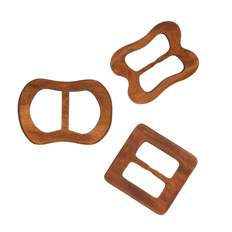 High-Quality New Design Wholesale Retro Popular  Wood Women Coat Belt Buckles