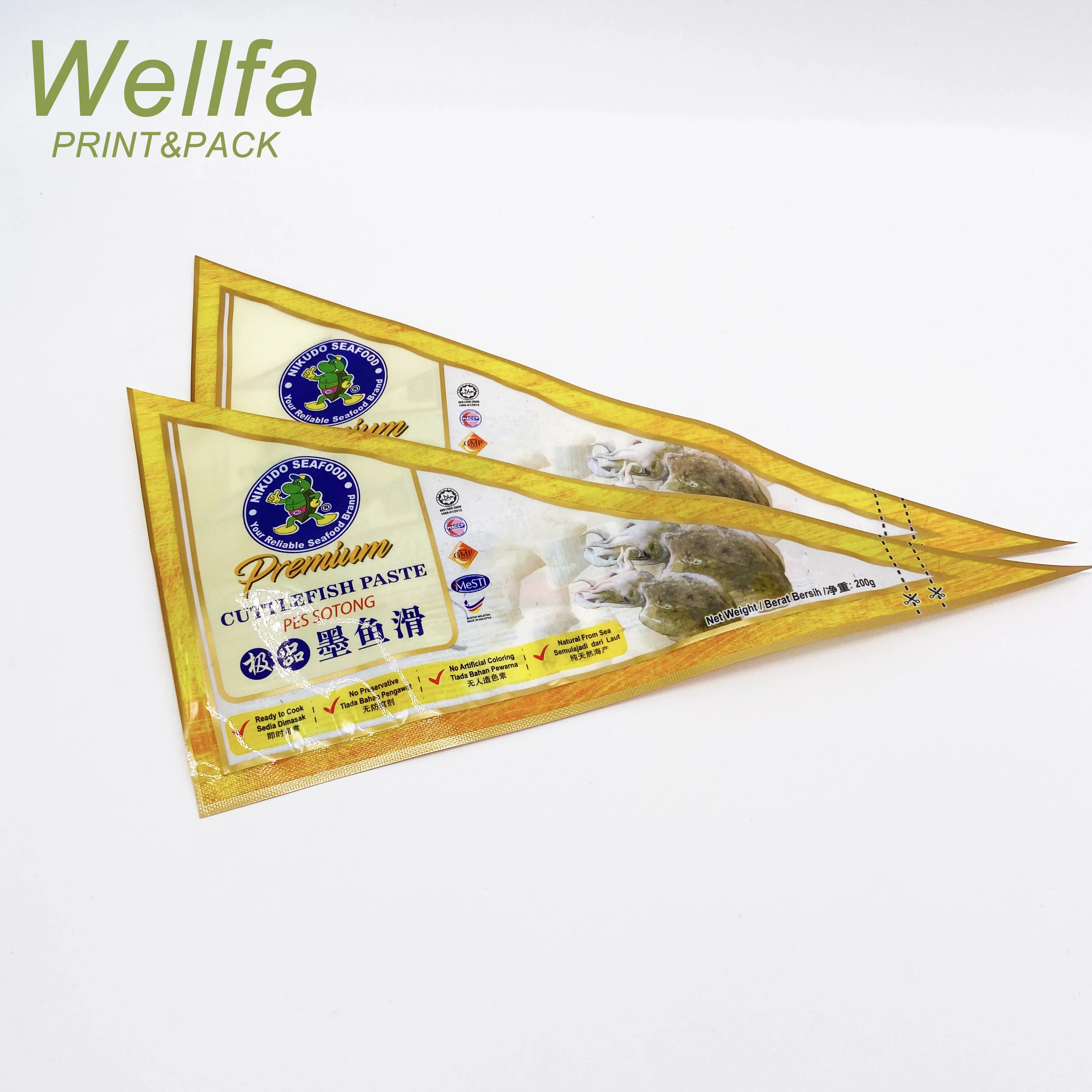 200G Glossy Finished Octopus/Cuttlefish Paste Squeeze Pouch Freezer Packaging Bag