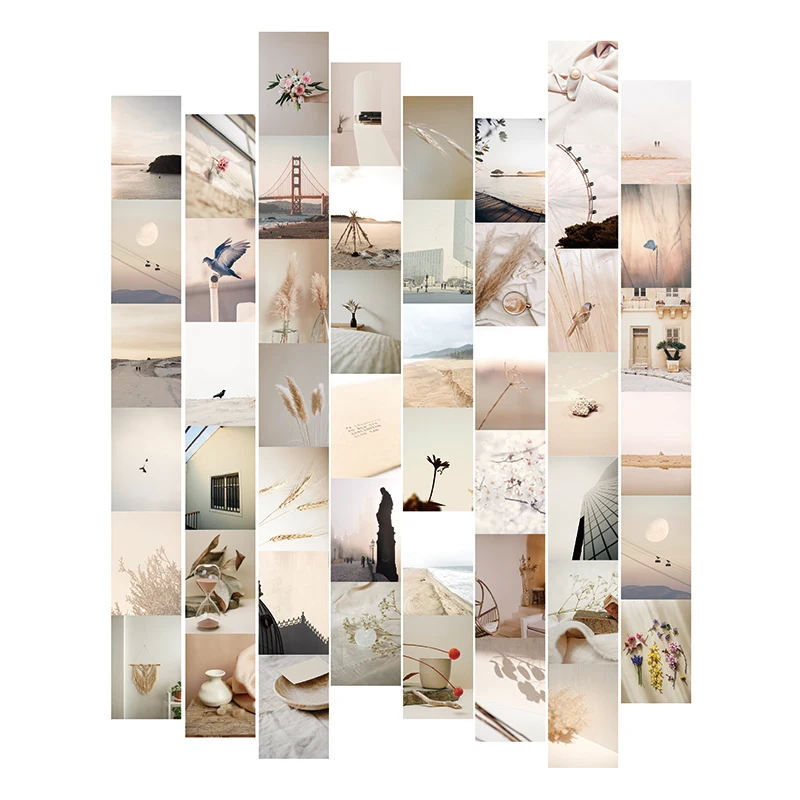 new 2022 amazing 50 Pieces Premium Wall Collage Kit Aesthetic Pictures Room Decor Photo for Bedroom Wall Art Print