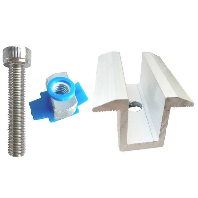 Wholesale Solar Panel Mounting Aluminum Alloy Solar Mounting System Panel Fixing Clamp Solar End Clamps