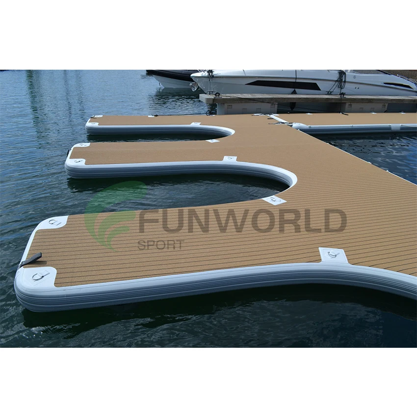 Drop stitch Inflatable Floating Dock Platform Inflatable Floating Dock Swim Deck Platform