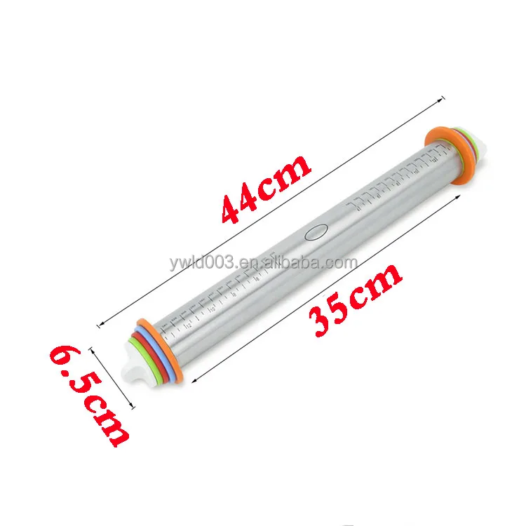 New product ideas 2021 Home Use Stainless Steel Adjustable Rolling Pin With Measurement Gift Two Cake Molds