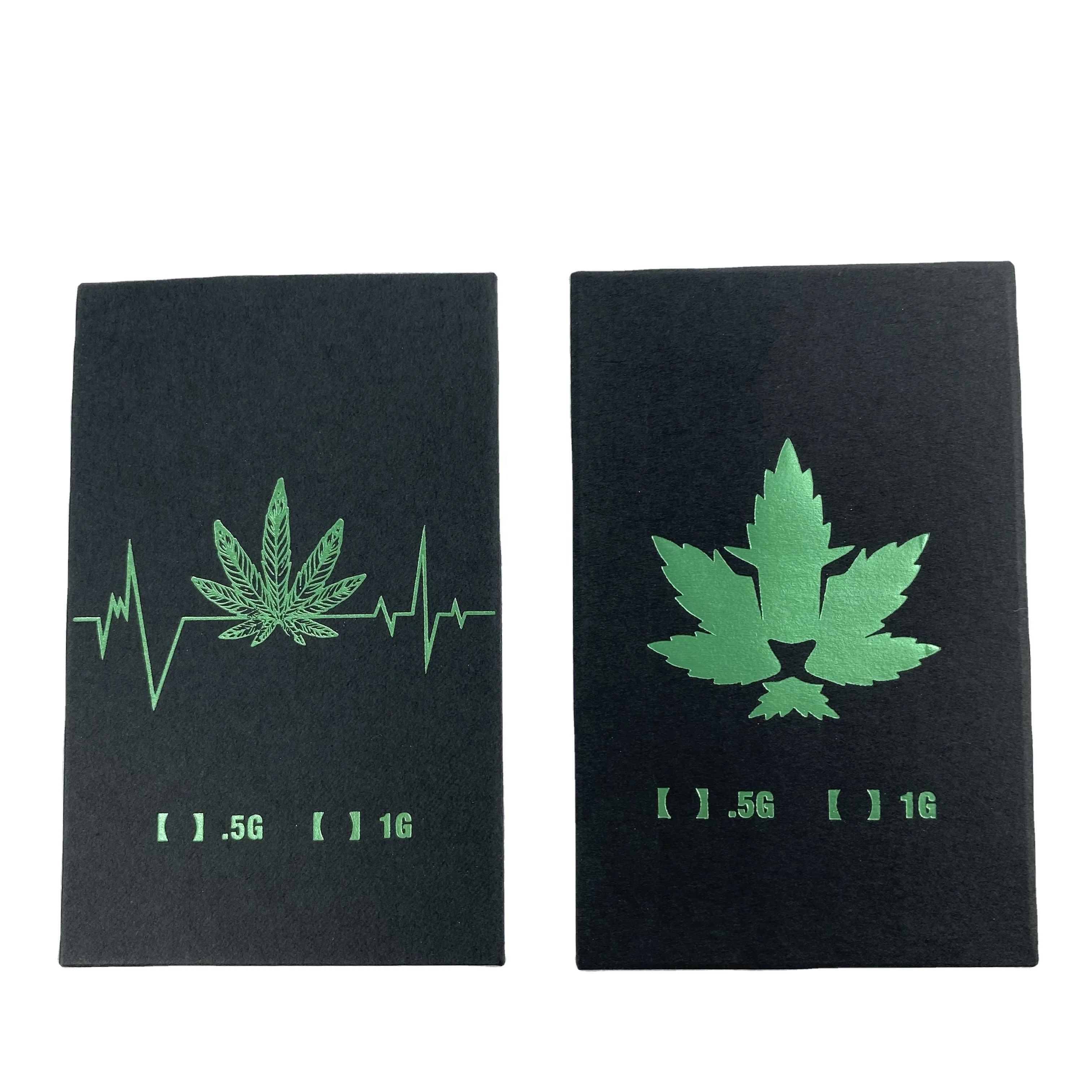 Custom printed small seed envelopes green foil stamping shatter envelopes black  paper coin envelopes