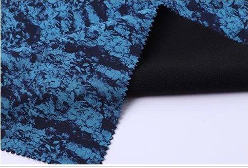 100D printed four-sided stretch fabric bonded fleece Windproof and waterproof thermal fabric Windproof and waterproof thermal