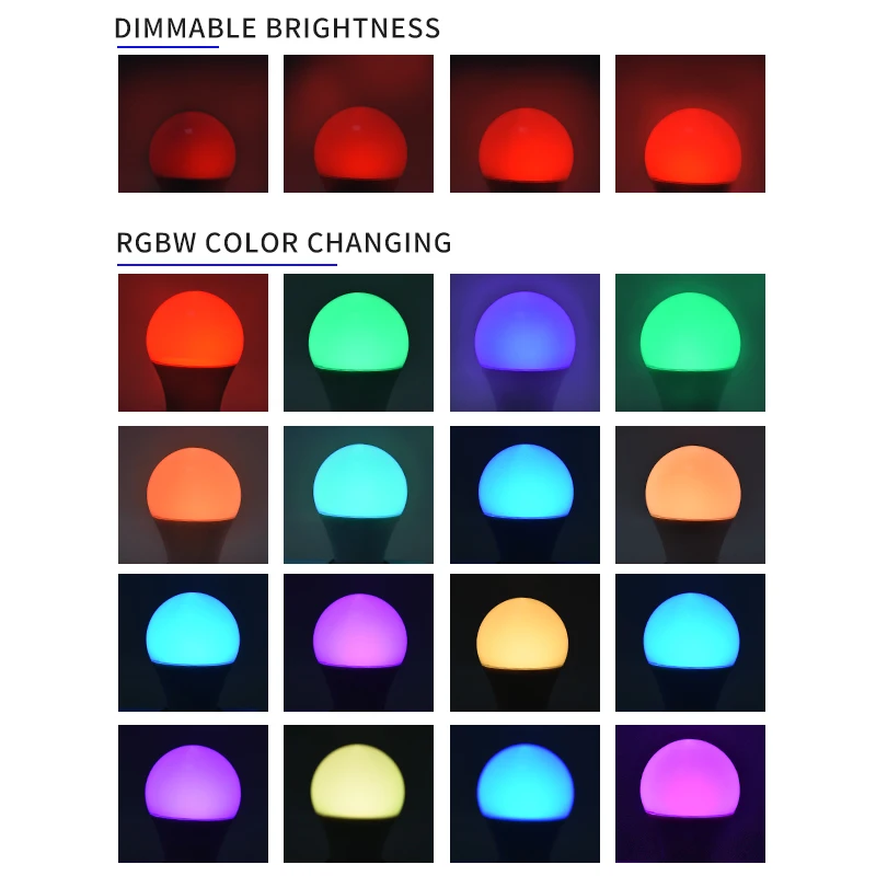 Smart RGB LED Light Bulb Color Changing Light Blub Mood Flood Bulb with Remote Control