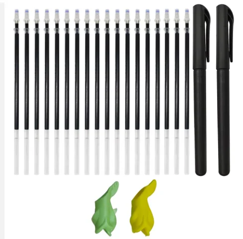 2 Pens 20 Refills 2 Grips Magic Pens Reusable Magic Practice Copybook Invisible Inks for Drawing Pen Books