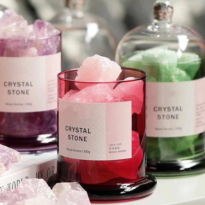Luxury Gift Crystal Ore Aromatherapy Home Decorative Clear Glass Healing Raw Stone Aroma Crystal Diffuser
