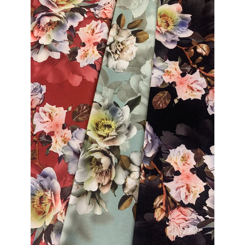 Красивый Текстиль вязаная блестящими в Корейском стиле платье из крепа 75D 4-полосная шифоновое не переплетенная ткань креп