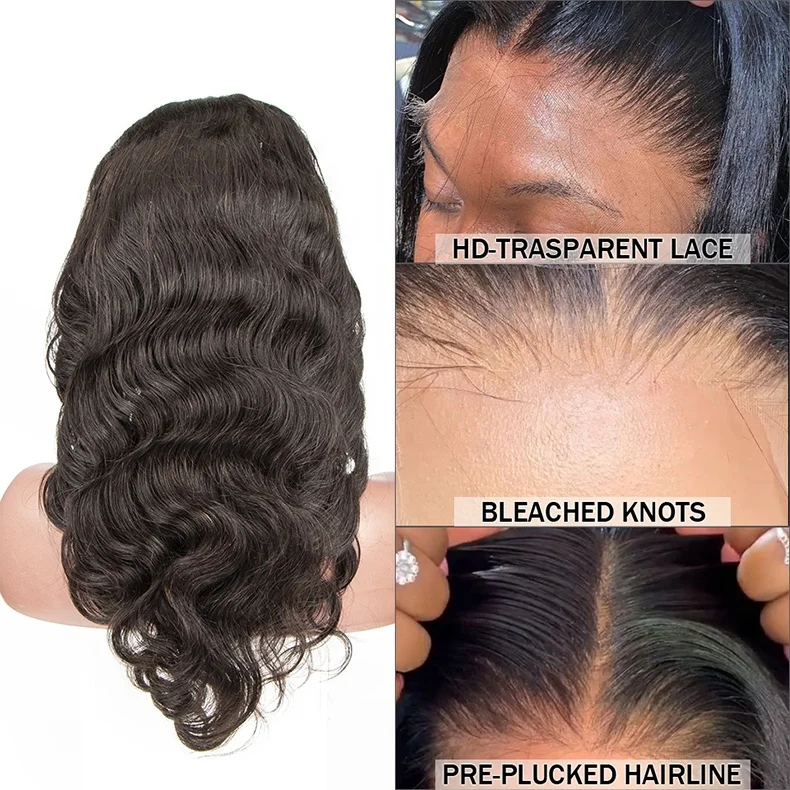 CLJ top quality perruque human hair wholesale cambodian natural hd lace front body wave shy wig for wigs making