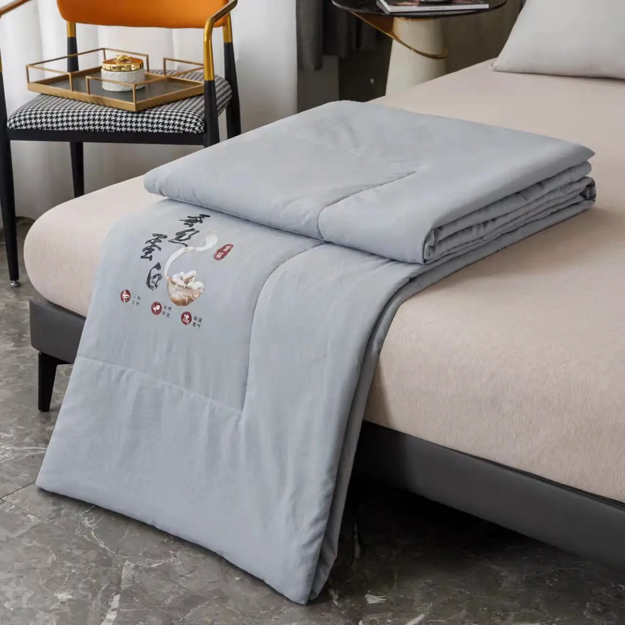 Wholesale 2024 new solid color simple summer nourishing summer cool quilt double yarn air conditioning quilt