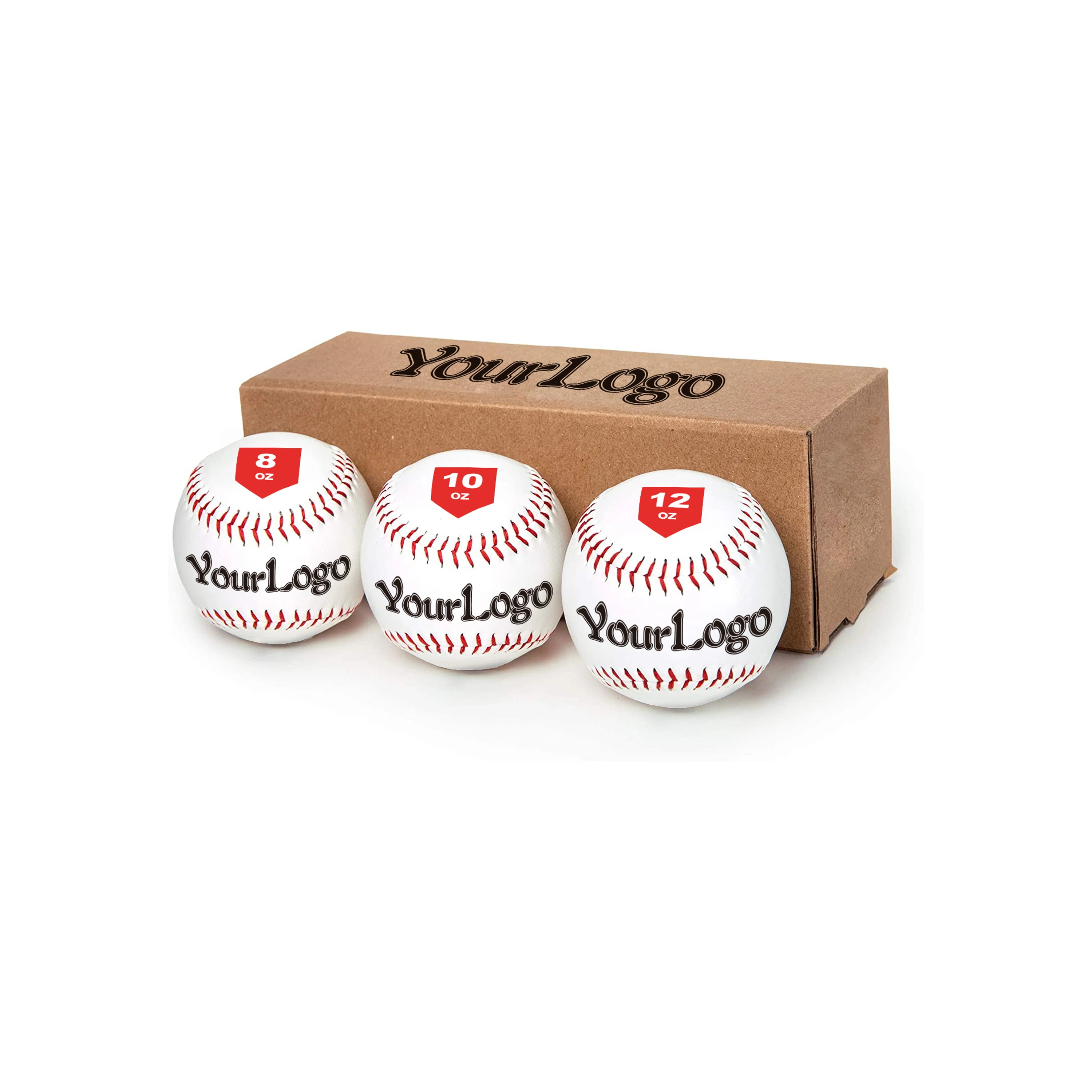 2023 customized weighted training balls  3-pack includes 8oz, 10 oz and 12 oz same as official baseball
