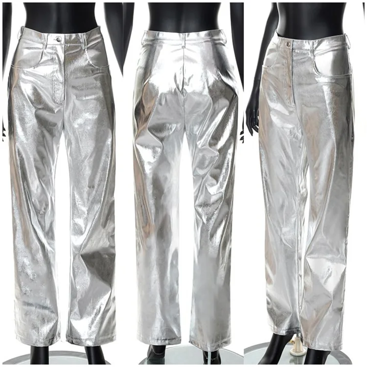 Hot Selling Ladies Y2K Clothing Trousers PU Leather Streetwear Techwear Winter Clothes Long Pants For Women