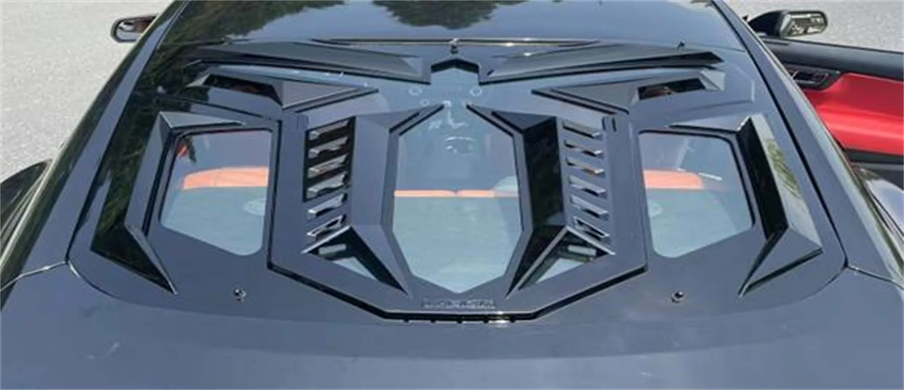 NEW STYING BODYKIT FOR FORD MUSTANG REAR WINDOW SHUTTERS BLACK MAMBA TYPE 2015-2020