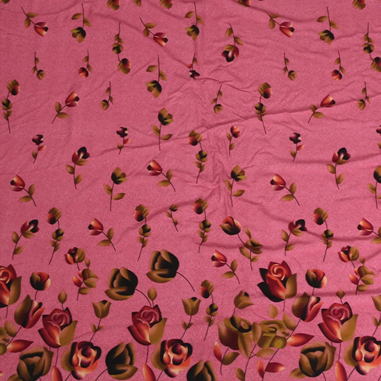 Smooth Hand Feeling Floral Digital Printed 100% Rayon Fabric