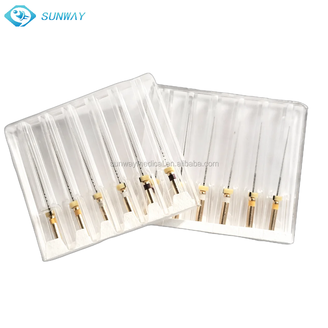 Sunway factory price high quality dental pa-files endodontic niti path files nickel titanium root canal files