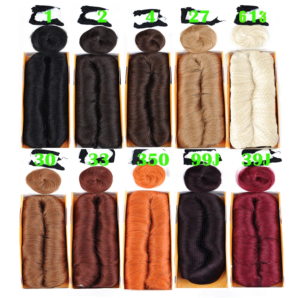 27 PCS Short Bump Weave Indian Hair With Free Closure 28 Pieces Femi Human Hair Weaving