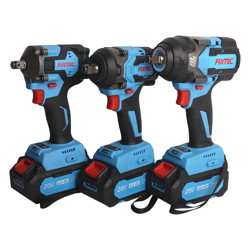 FIXTEC Heavy Duty Electric Power Wrenches 1/2 inch 280/400/550 Nm Portable Lithium Battery Cordless Brushless Impact Wrench