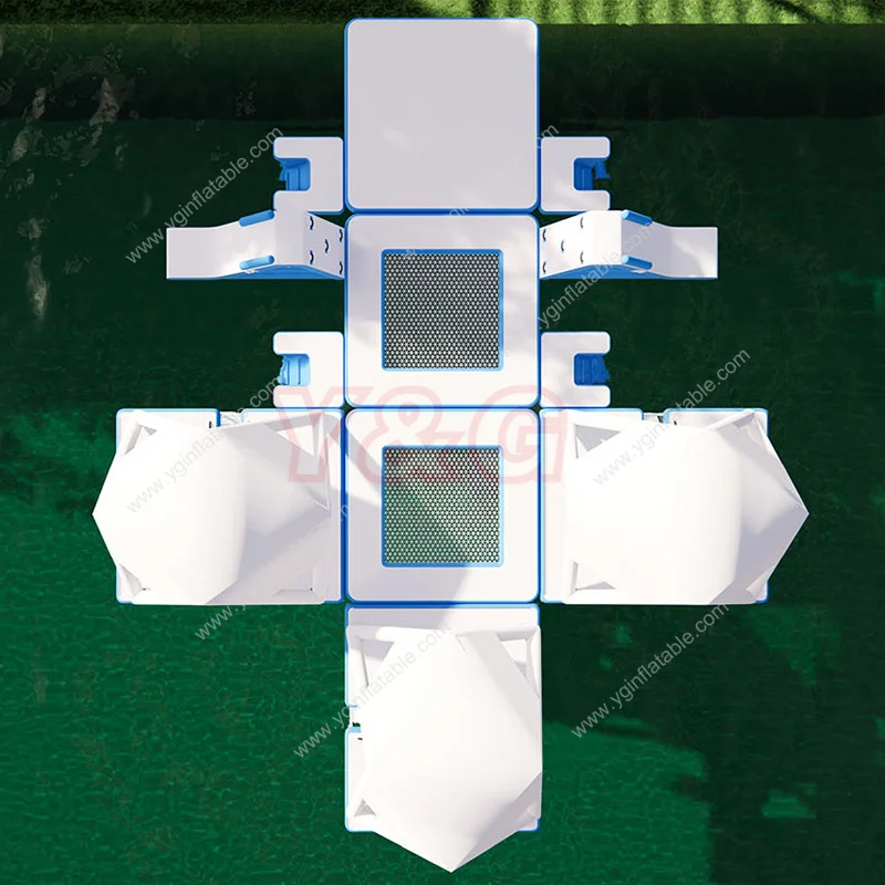 Y&G inflatable floating island platform tent inflatable floating island with tent floating inflatable tent