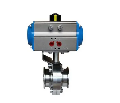 Sanitary pneumatic butterfly valve