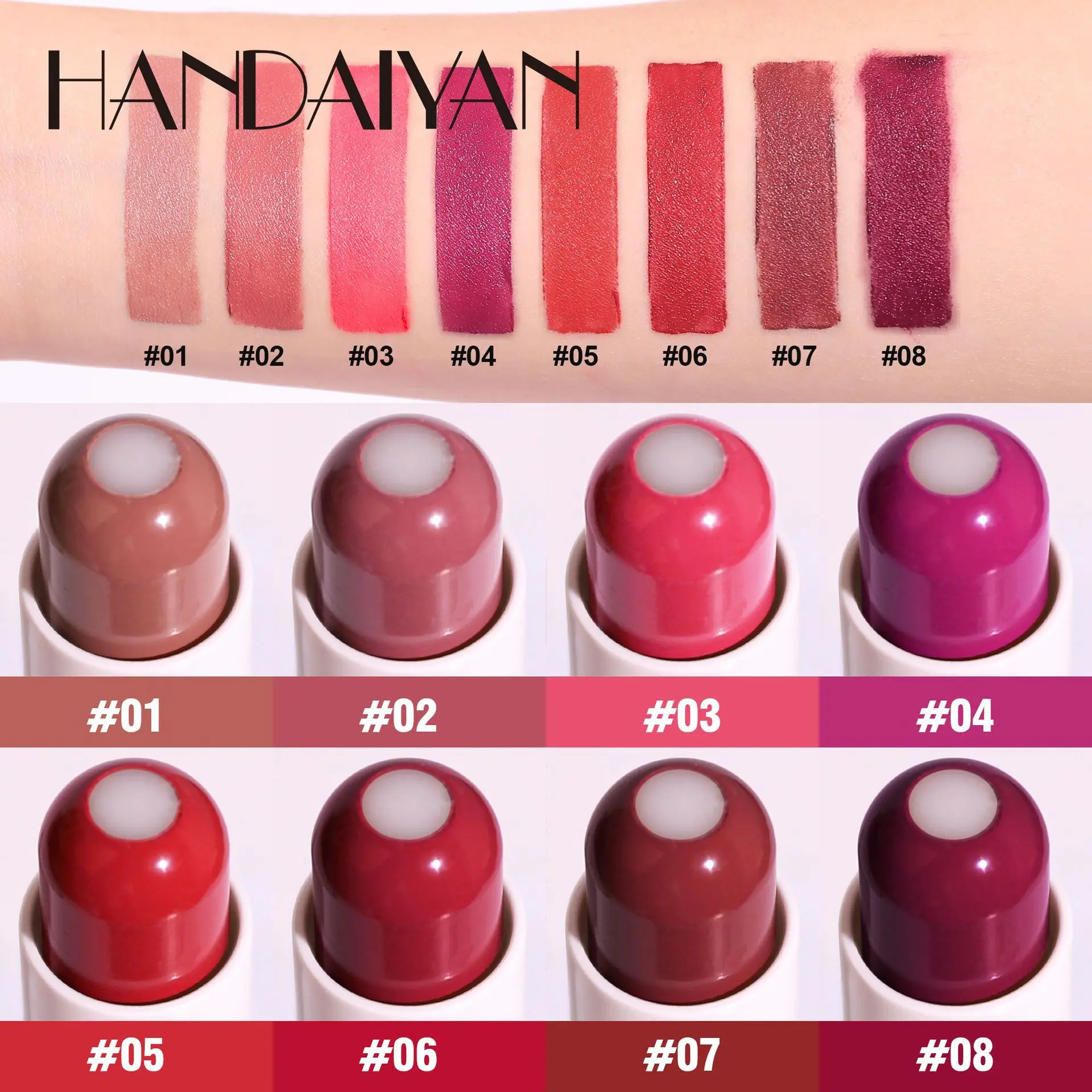 New Design 2 in1 Matte Lasting Lipstick Non Fading Lipstick Lip Care Makeup