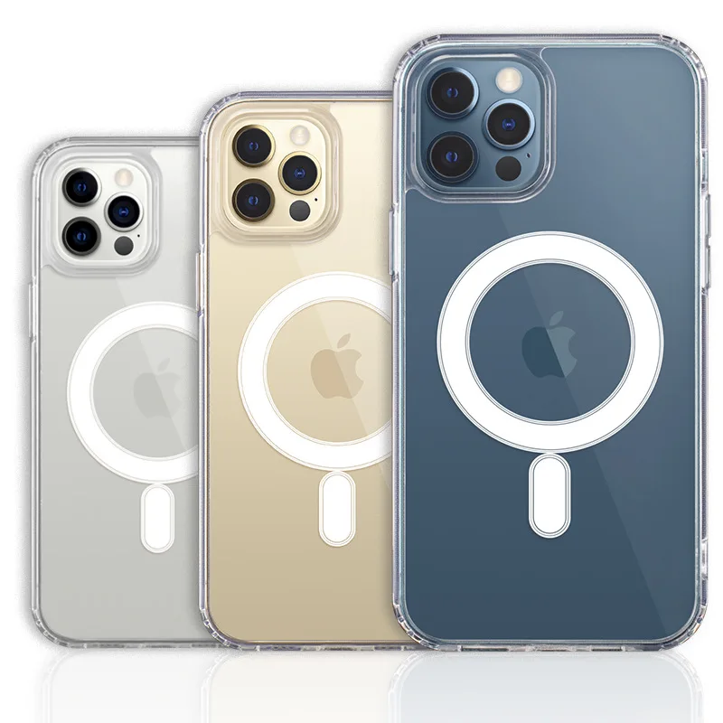 New Arrived Magnetic Clear Phone Case magesafe transparent Magnetic Case For iPhone 12 Case 12 Pro Max for iPhone 13 Pro MAX 11
